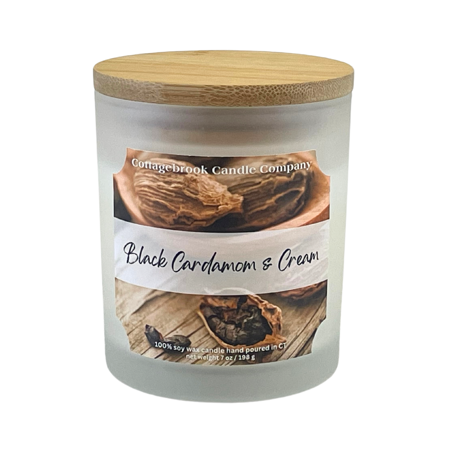 Black Cardamom & Cream Soy Candle | 100% Soy Wax, Hand-Poured, Eco-Friendly