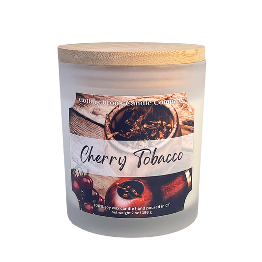 Cherry Tobacco Soy Candle | 100% Soy Wax, Hand-Poured, Eco-Friendly
