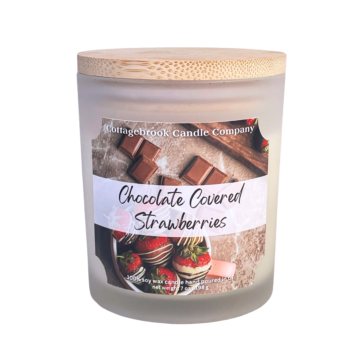 Chocolate Covered Strawberries Soy Candle | 100% Soy Wax, Hand-Poured, Eco-Friendly