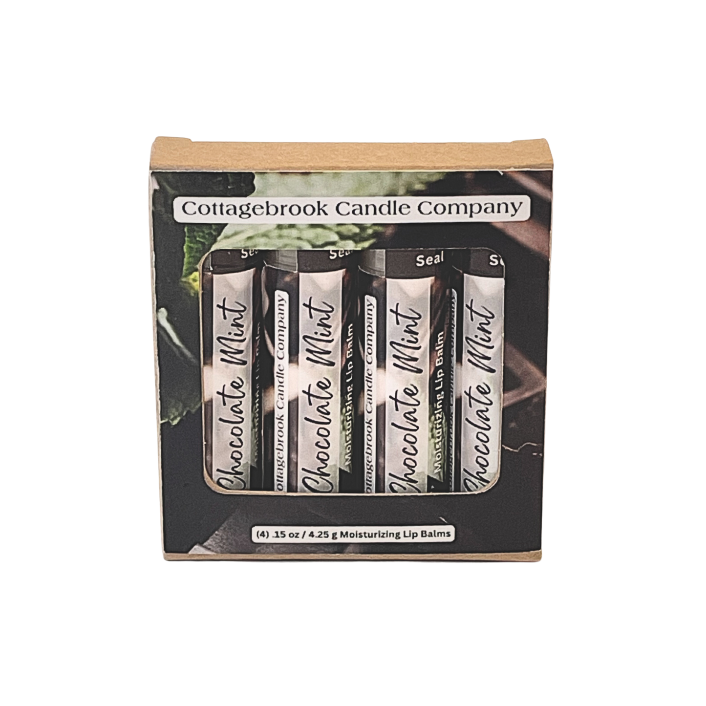Chocolate Mint Moisturizing Lip Balm (4-pk)