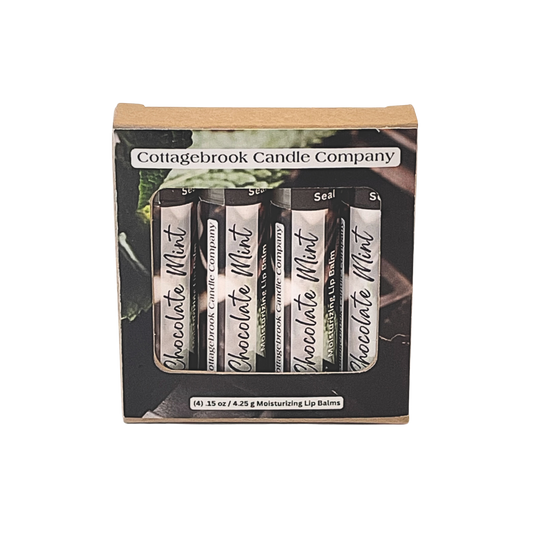 Chocolate Mint Moisturizing Lip Balm (4-pk)