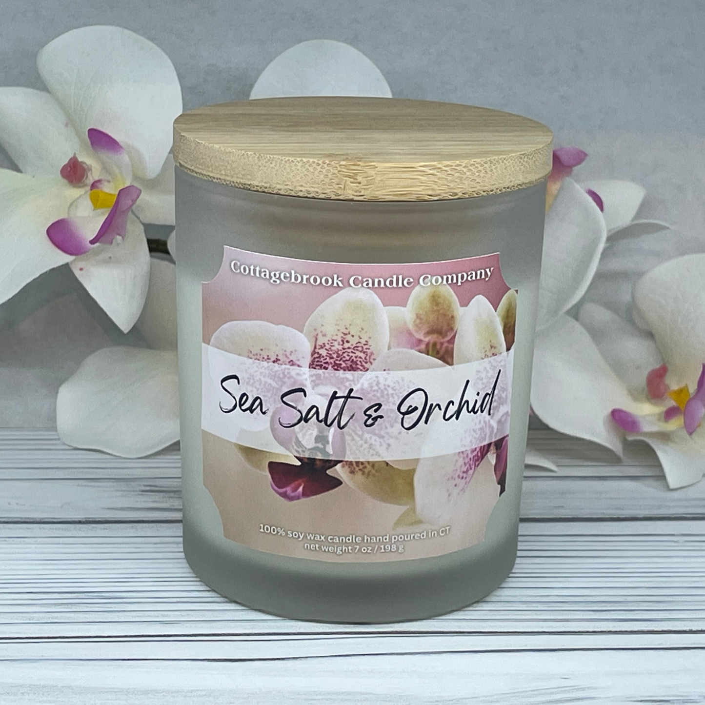 Sea Salt & Orchid Soy Candle | 100% Soy Wax, Hand-Poured, Eco-Friendly