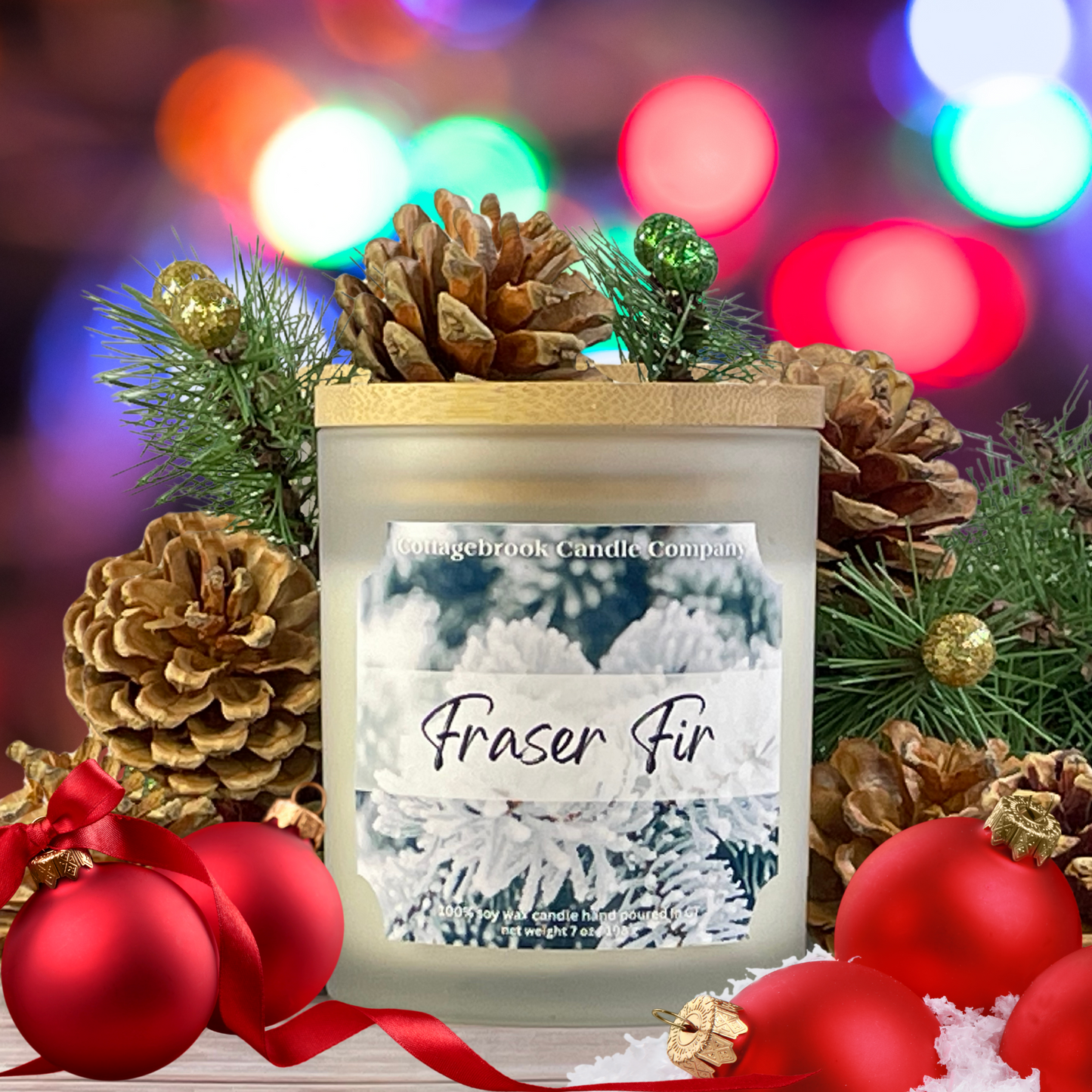 Fraser Fir Soy Candle | 100% Soy Wax, Hand-Poured, Eco-Friendly