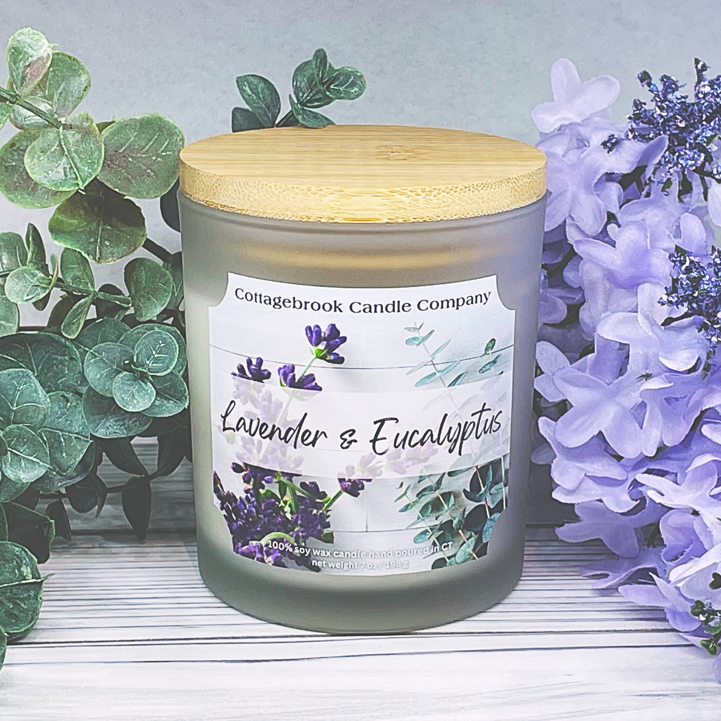 Lavender & Eucalyptus Soy Candle | 100% Soy Wax, Hand-Poured, Eco-Friendly