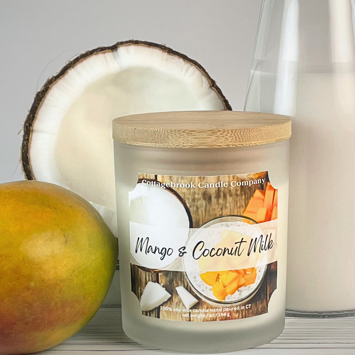 Mango & Coconut Milk Soy Candle | 100% Soy Wax, Hand-Poured, Eco-Friendly