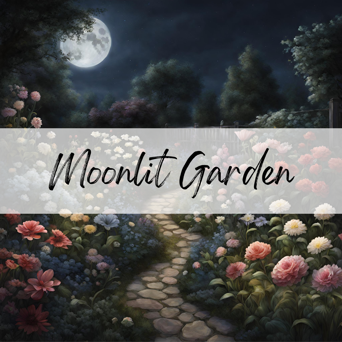 Moonlit Garden Soy Candle | 100% Soy Wax, Hand-Poured, Eco-Friendly