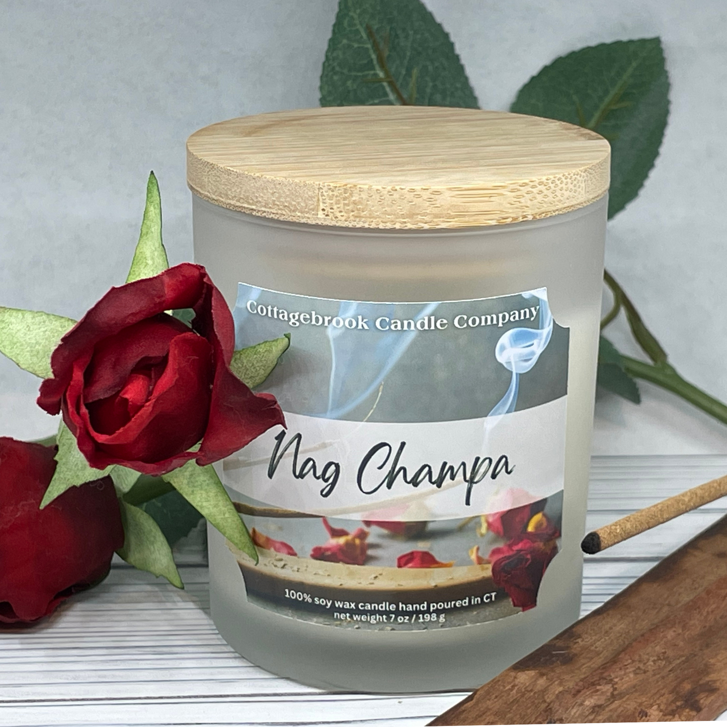 Nag Champa Soy Candle | 100% Soy Wax, Hand-Poured, Eco-Friendly