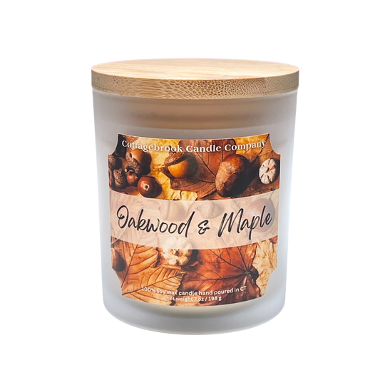 Oakwood & Maple Soy Candle | 100% Soy Wax, Hand-Poured, Eco-Friendly