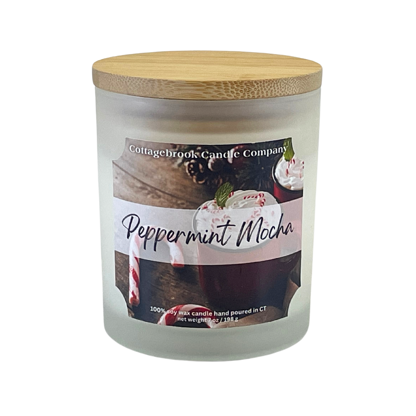 Peppermint Mocha Soy Candle | 100% Soy Wax, Hand-Poured, Eco-Friendly