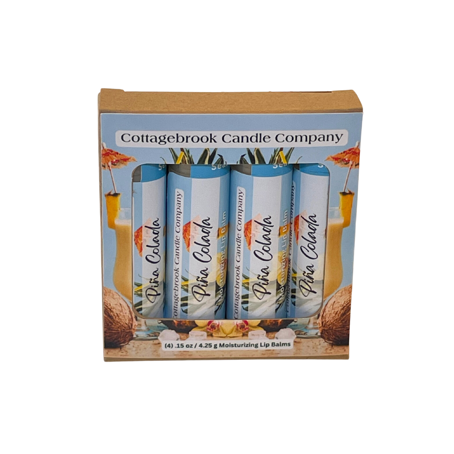 Piña Colada Moisturizing Lip Balm (4-pk)