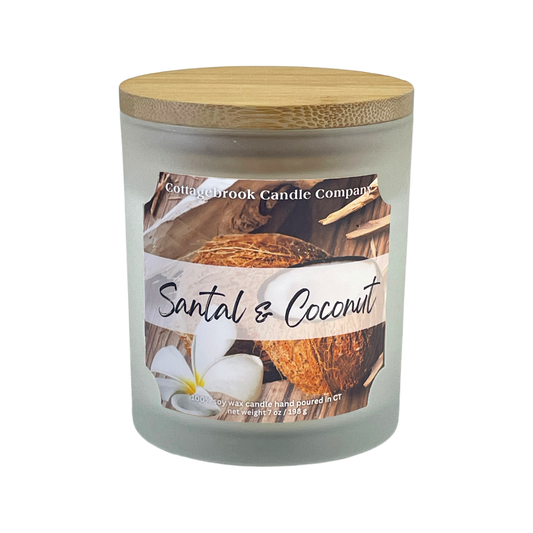 Santal & Coconut Soy Candle | 100% Soy Wax, Hand-Poured, Eco-Friendly