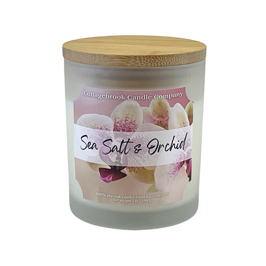 Sea Salt & Orchid Soy Candle | 100% Soy Wax, Hand-Poured, Eco-Friendly