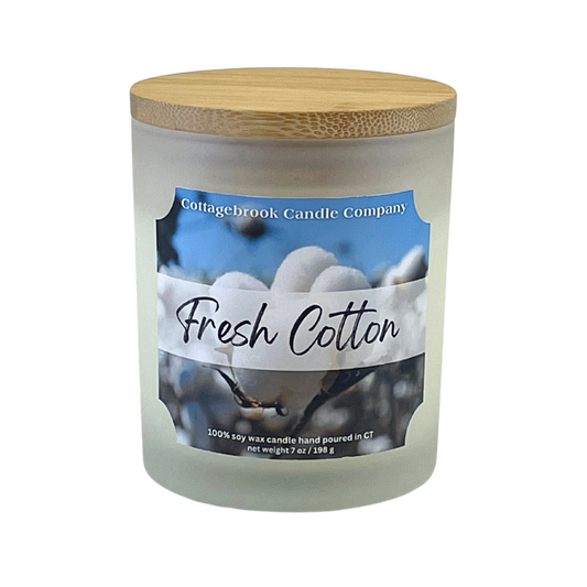 Fresh Cotton Soy Candle | 100% Soy Wax, Hand-Poured, Eco-Friendly