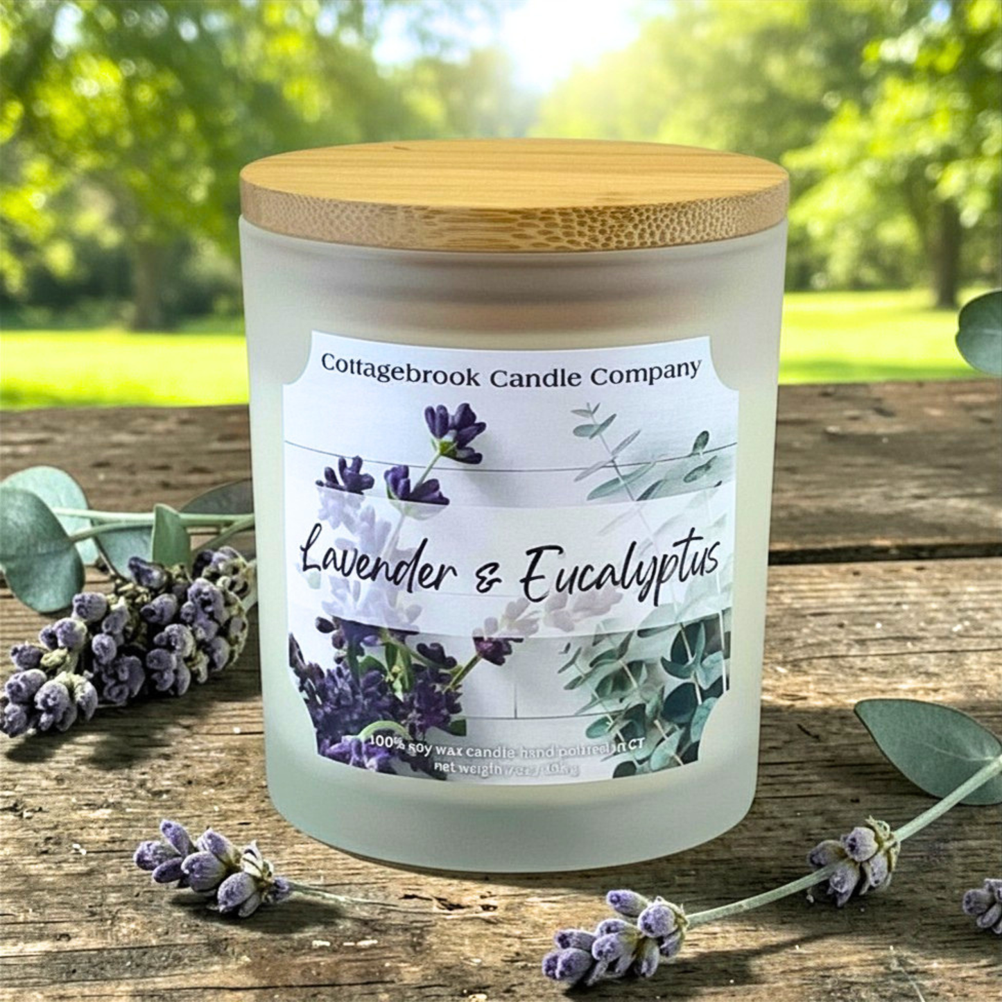 Lavender & Eucalyptus Soy Candle | 100% Soy Wax, Hand-Poured, Eco-Friendly
